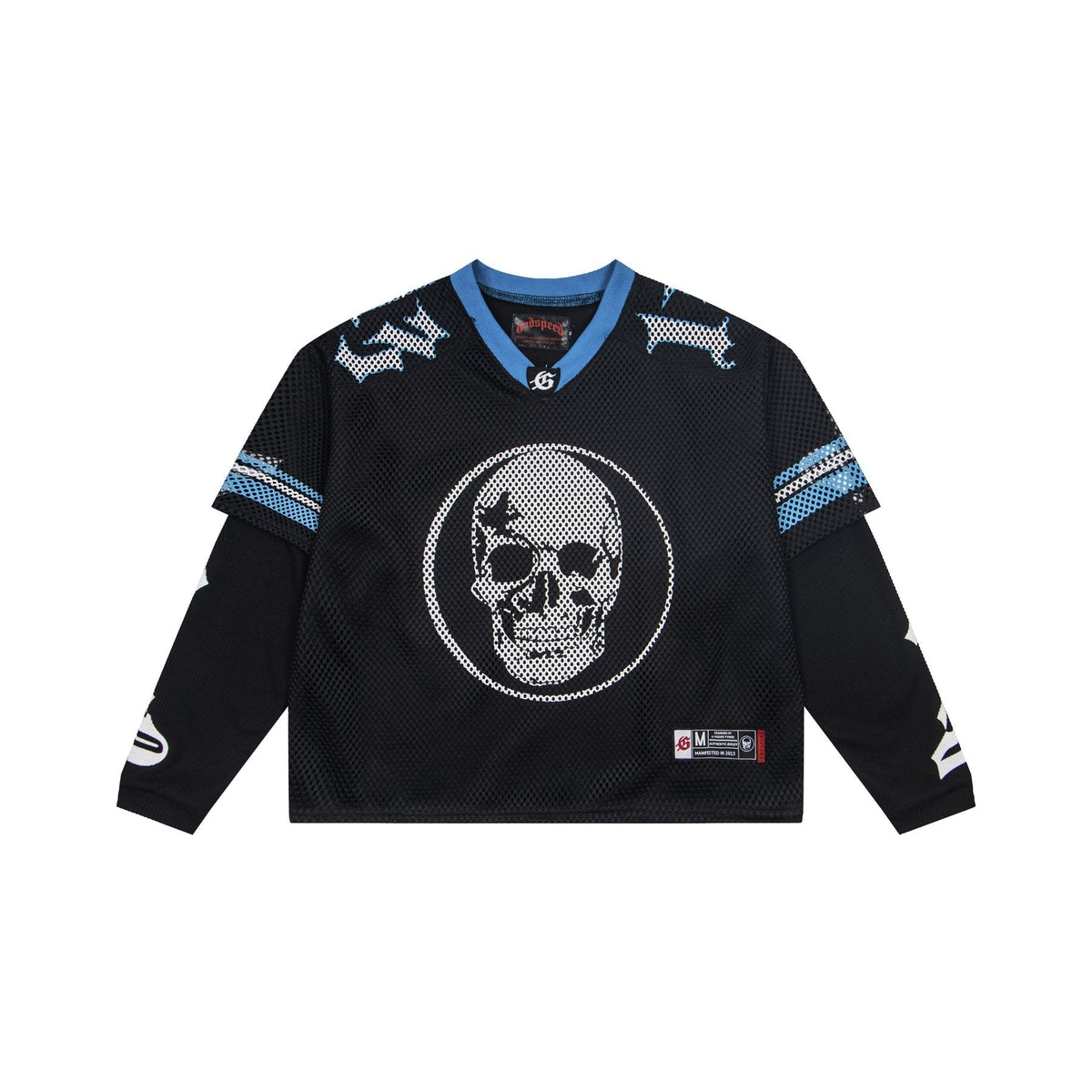Godspeed Skull Mesh Jersey Long-Sleeve T-Shirt ¡ª front