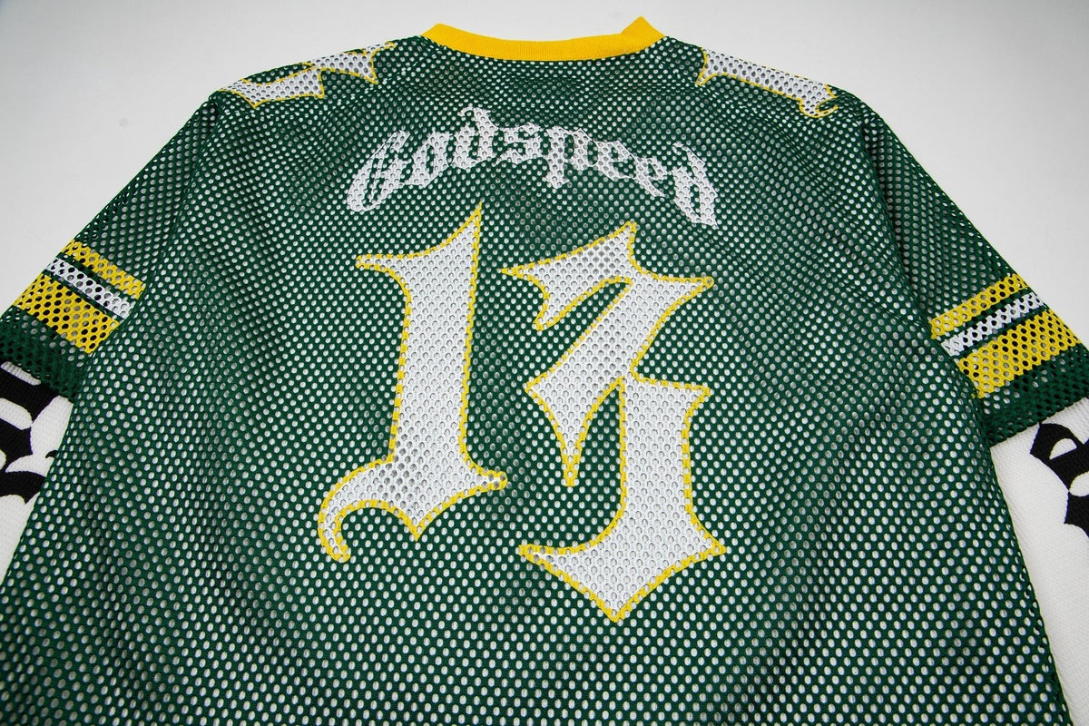 Godspeed Skull Mesh Jersey Long-Sleeve T-Shirt ¡ª detail