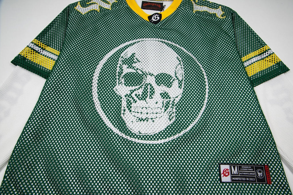Godspeed Skull Mesh Jersey Long-Sleeve T-Shirt ¡ª detail