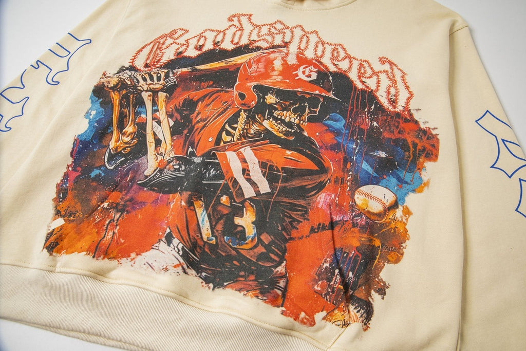 Godspeed E Pluribus Unum Graphic Hoodie - Cream ¡ª detail