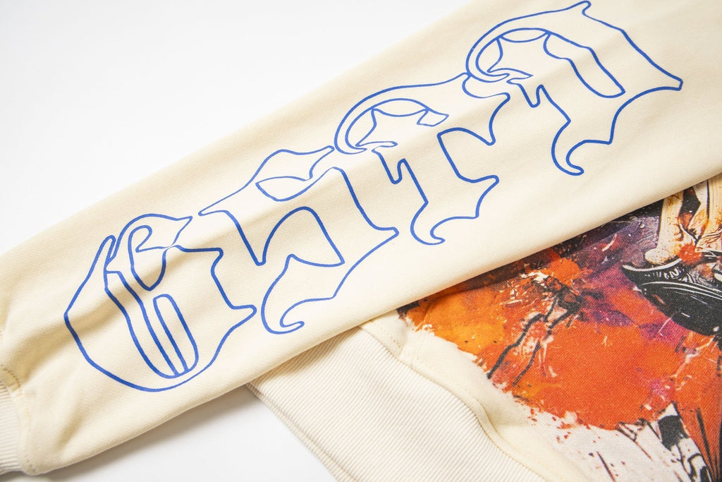 Godspeed E Pluribus Unum Graphic Hoodie - Cream ¡ª detail