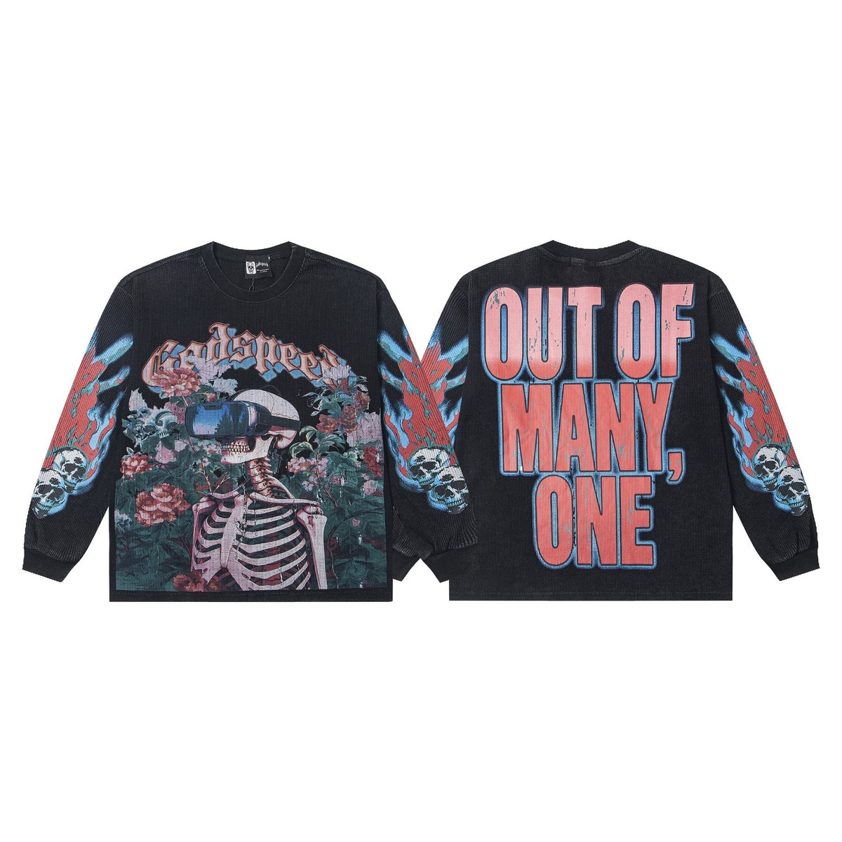 Godspeed Skeleton Floral Long-Sleeve T-Shirt ¡ª comparison