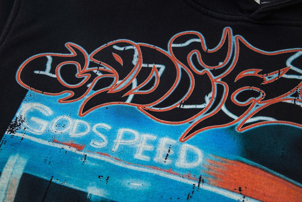 Godspeed Out of Many One Car Graphic Hoodie ¡ª detail
