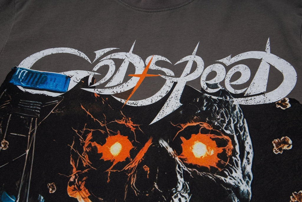 Godspeed Skull & Car Graphic Short-Sleeve T-Shirt ¡ª detail