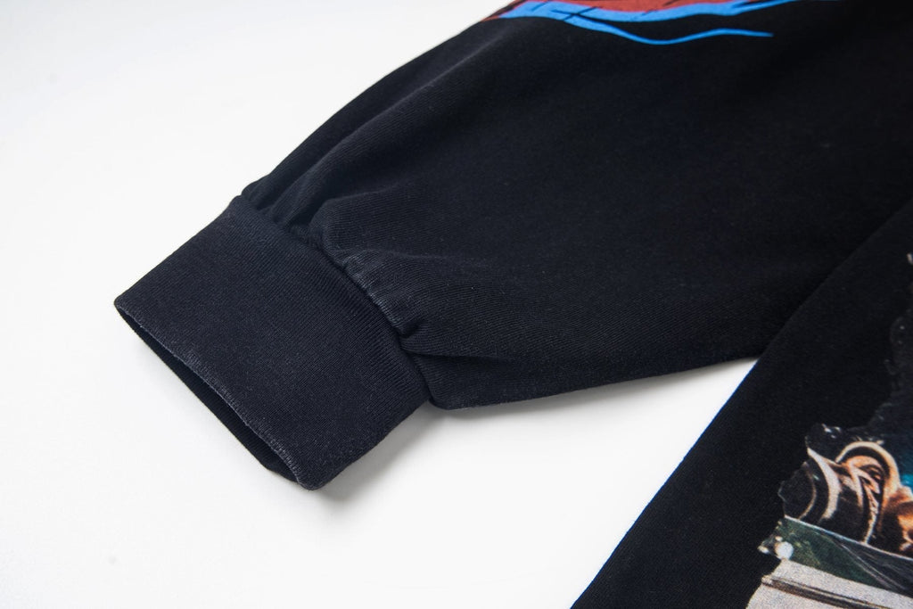 Godspeed Skeleton Chess Graphic Long-Sleeve T-Shirt ¡ª detail