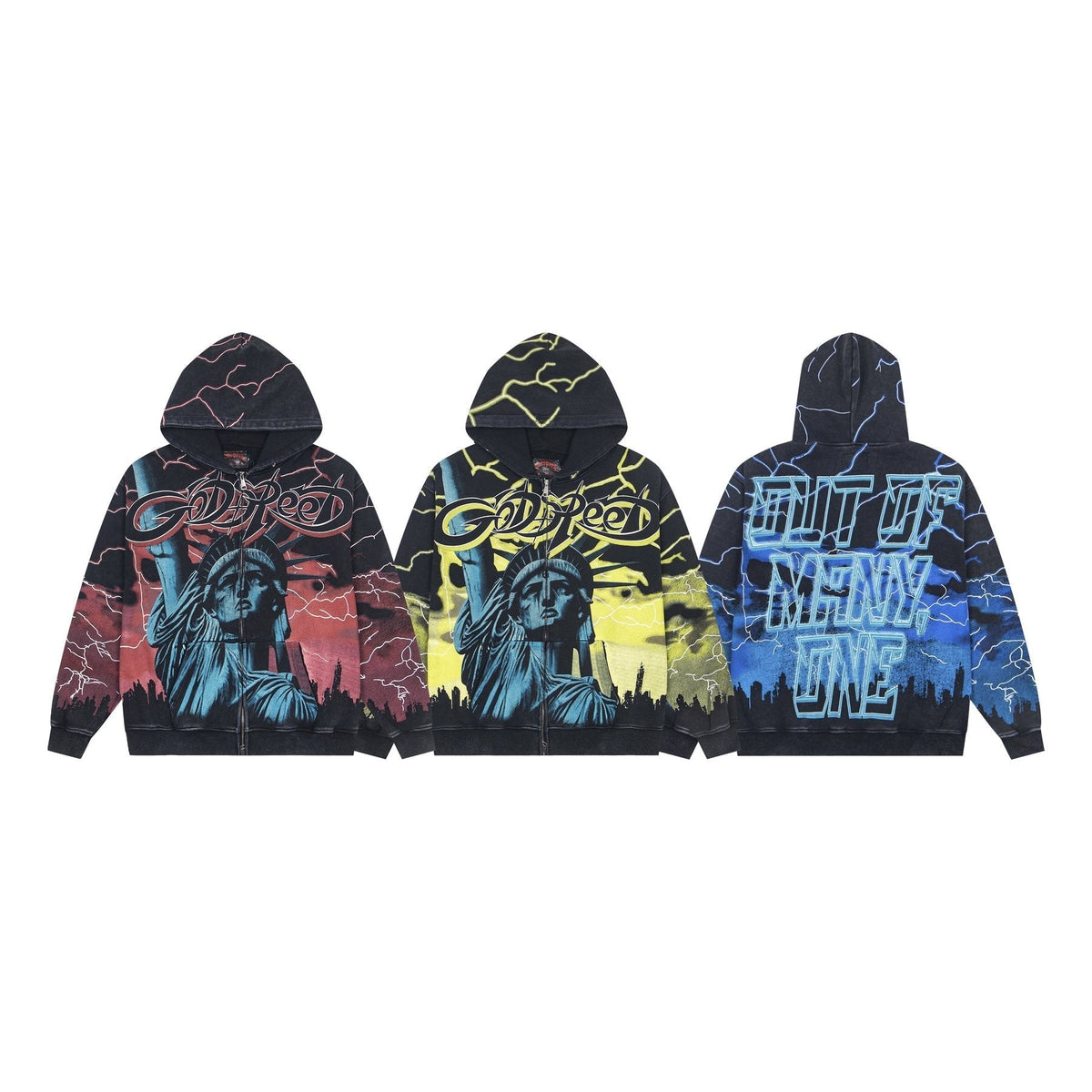 Godspeed Out of Many One All-Over Print Zip Hoodie ¡ª comparison