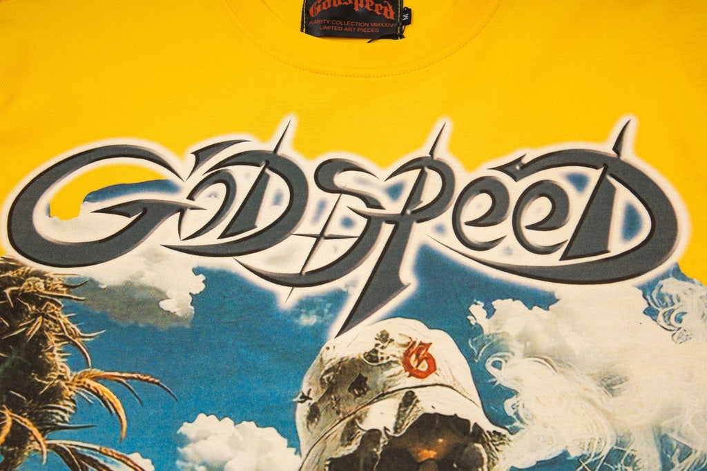 Godspeed It's Legalized Skeleton Palm Graphic T-Shirt ¡ª detail