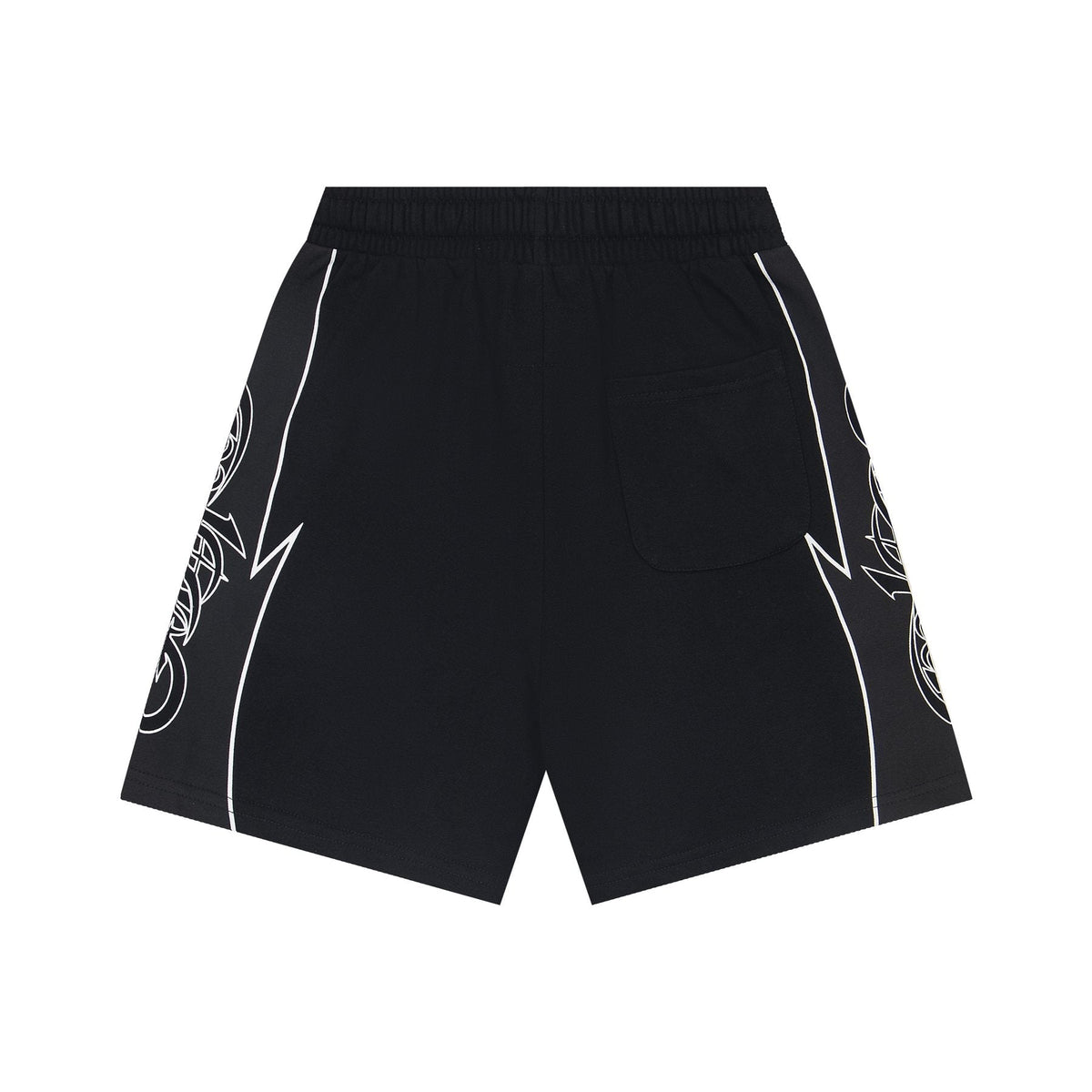 Godspeed Printed Side-Panel Drawstring Shorts ¡ª back
