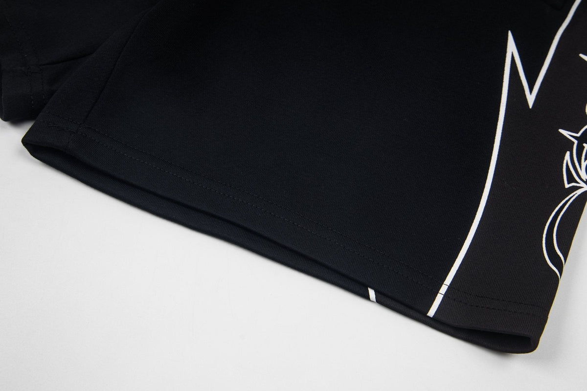 Godspeed Printed Side-Panel Drawstring Shorts ¡ª detail