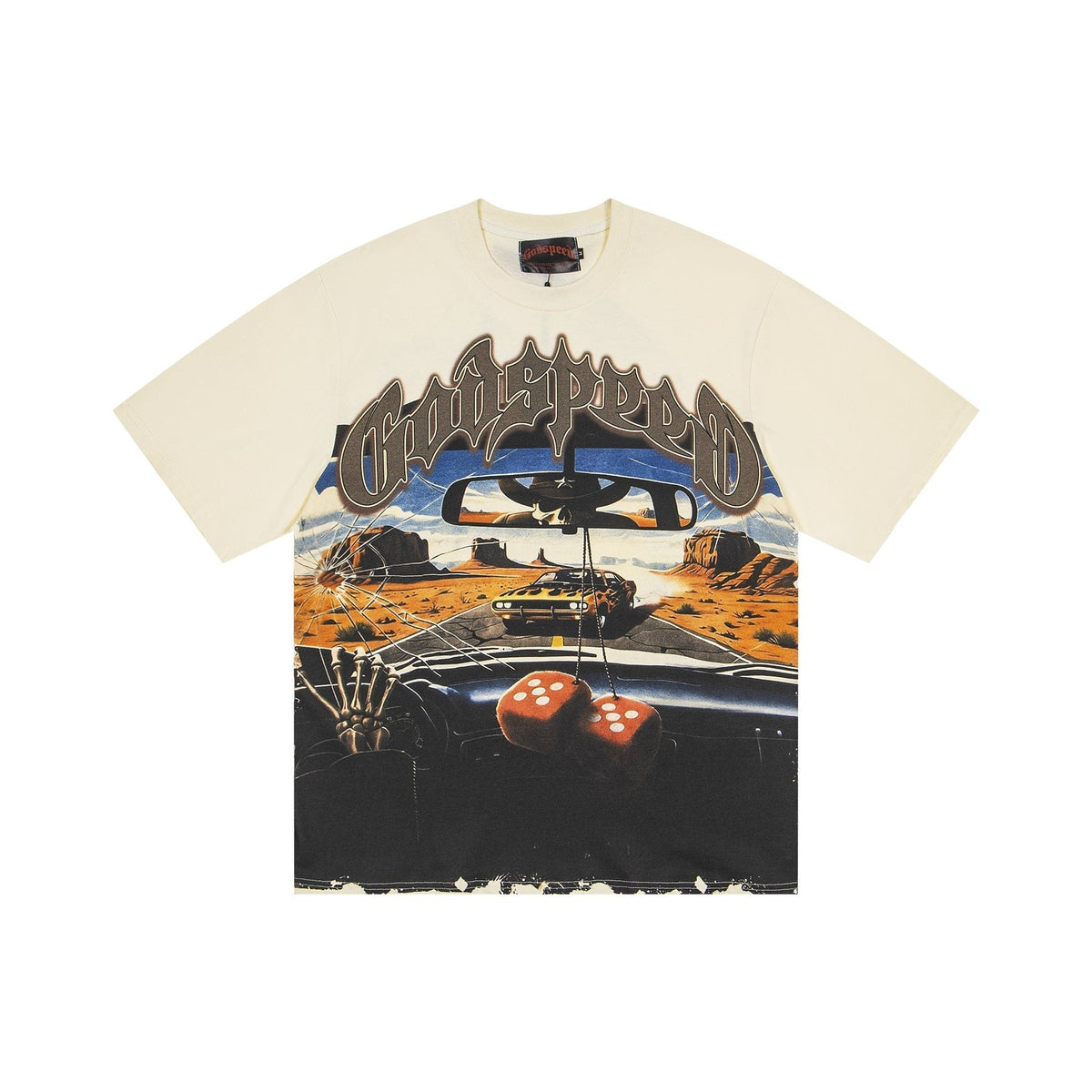 Godspeed Car & Dice Graphic T-Shirt ¡ª front