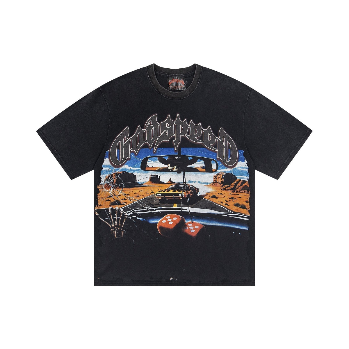 Godspeed Car & Dice Graphic T-Shirt ¡ª front