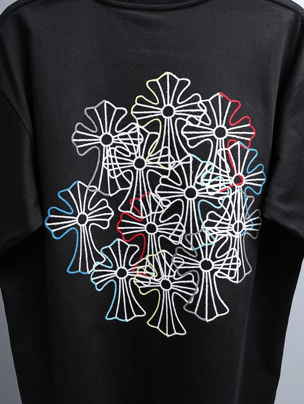 Chrome Hearts Floral Cross Short-Sleeve T-Shirt ¡ª detail