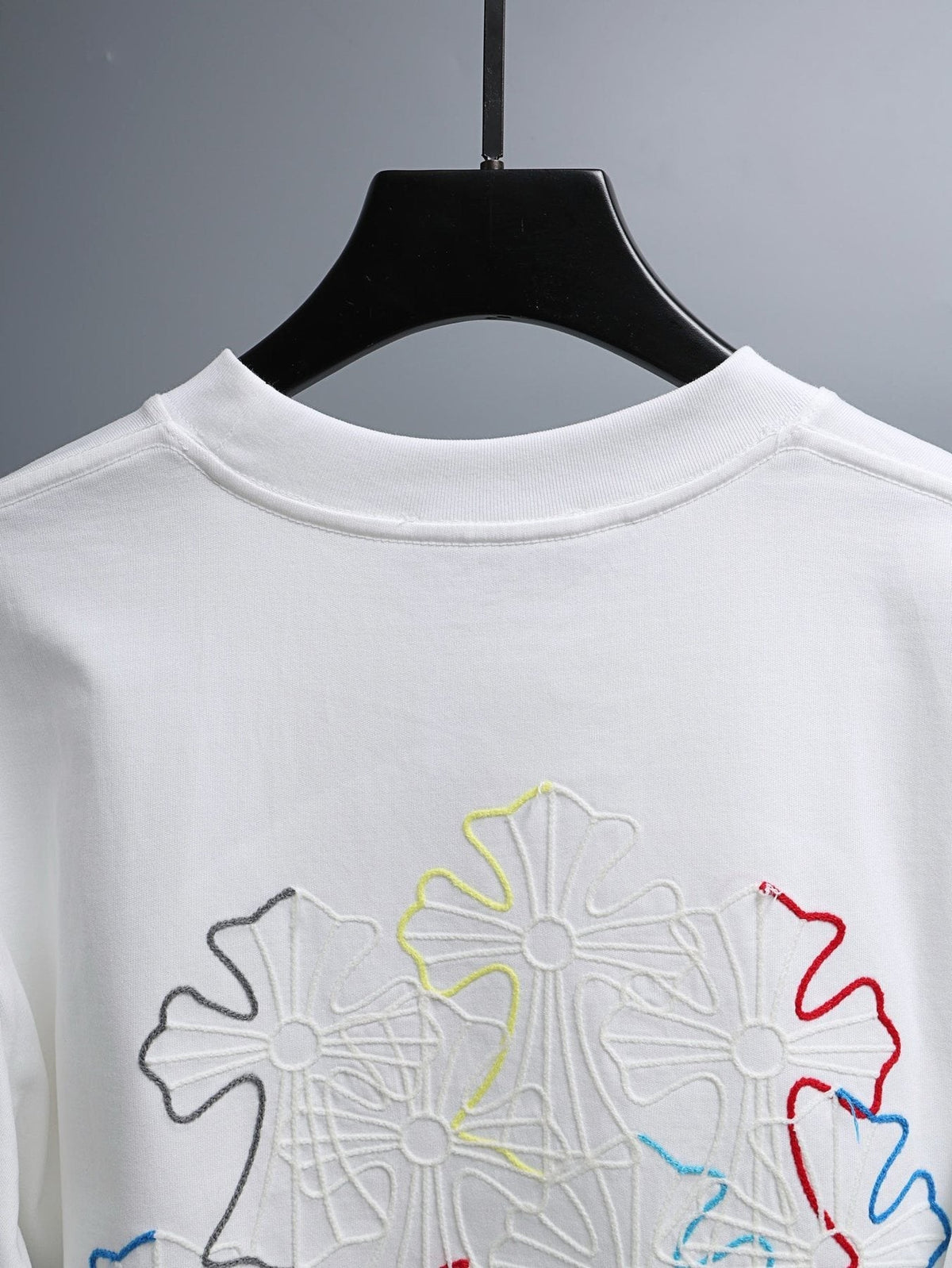 Chrome Hearts Floral Cross Embroidered T-Shirt ¡ª detail