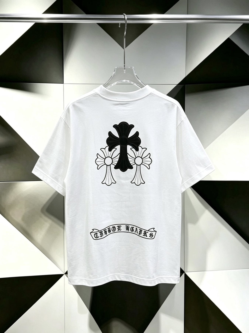 Chrome Hearts Cross & Floral Embroidered T-Shirt ¡ª back