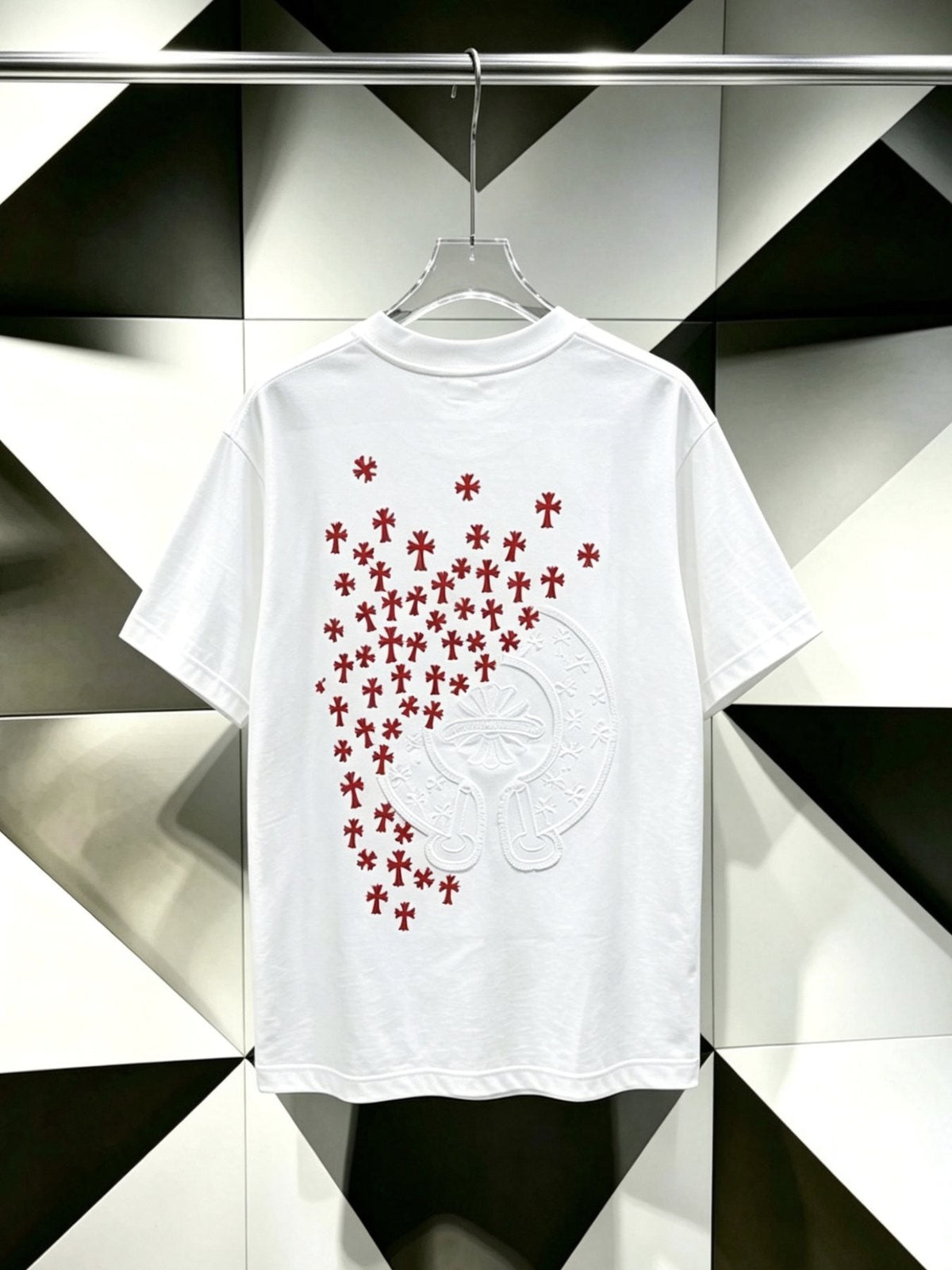 Chrome Hearts Red Cross Graphic Short-Sleeve T-Shirt ¡ª back