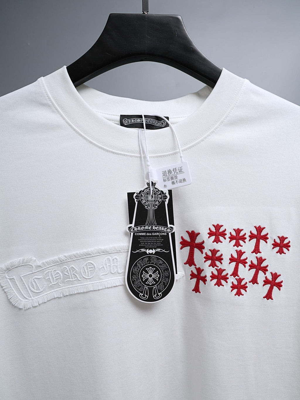 Chrome Hearts Red Cross Graphic Short-Sleeve T-Shirt ¡ª hang_tag