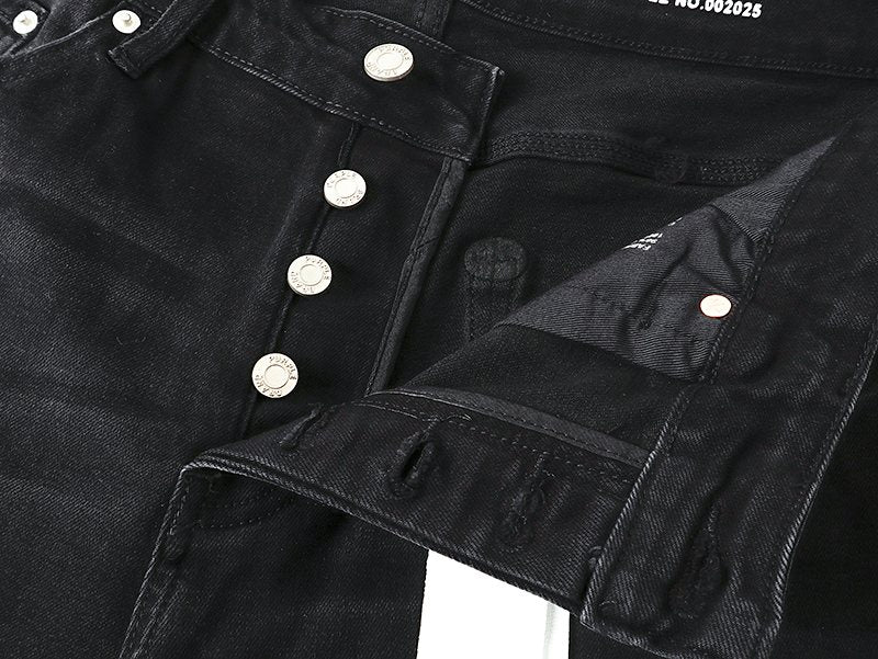 Purple Brand Star Embellished Denim Shorts ¡ª detail