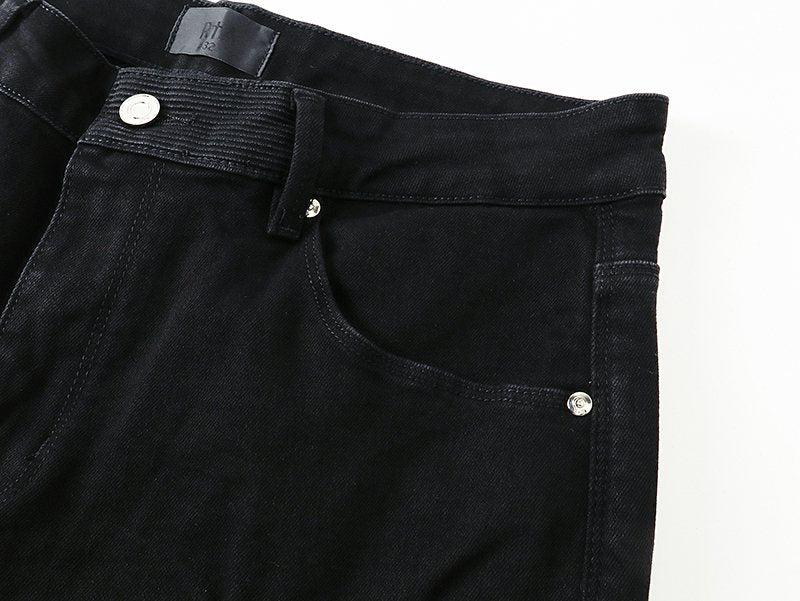 RTA Black Distressed Flared Jeans ¡ª detail