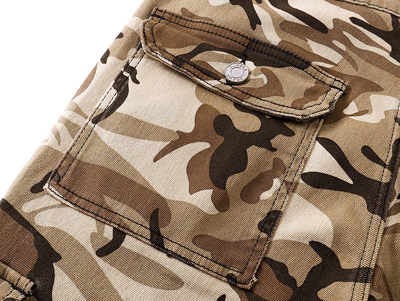 Purple Brand Tan Camo Cargo Pants ¡ª detail