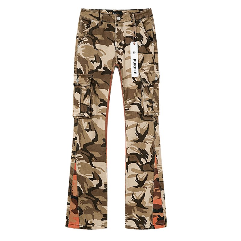 Purple Brand Tan Camo Cargo Pants ¡ª hero