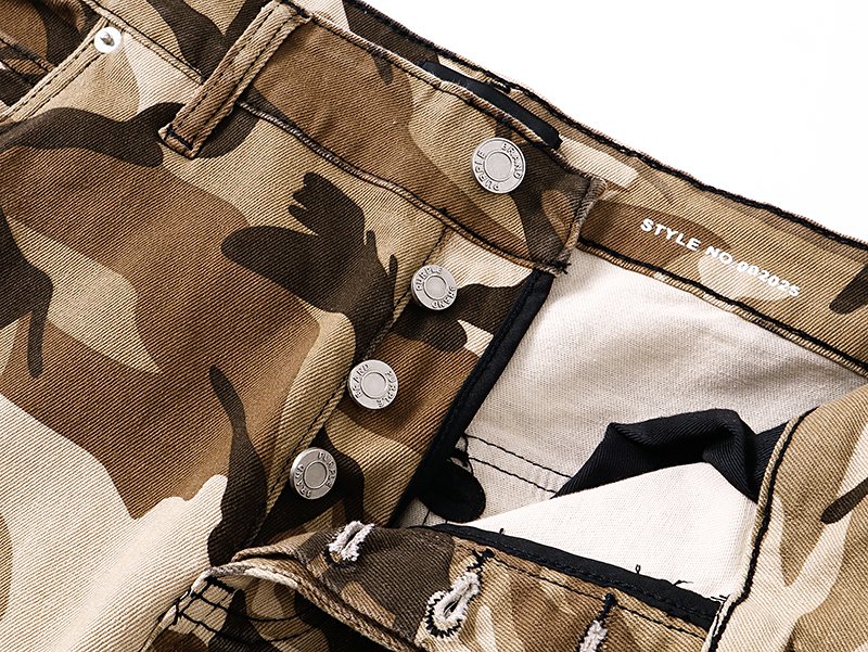 Purple Brand Tan Camo Cargo Pants ¡ª detail