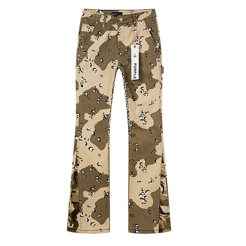Purple Brand Tan Camo Five-Pocket Pants ¡ª hero
