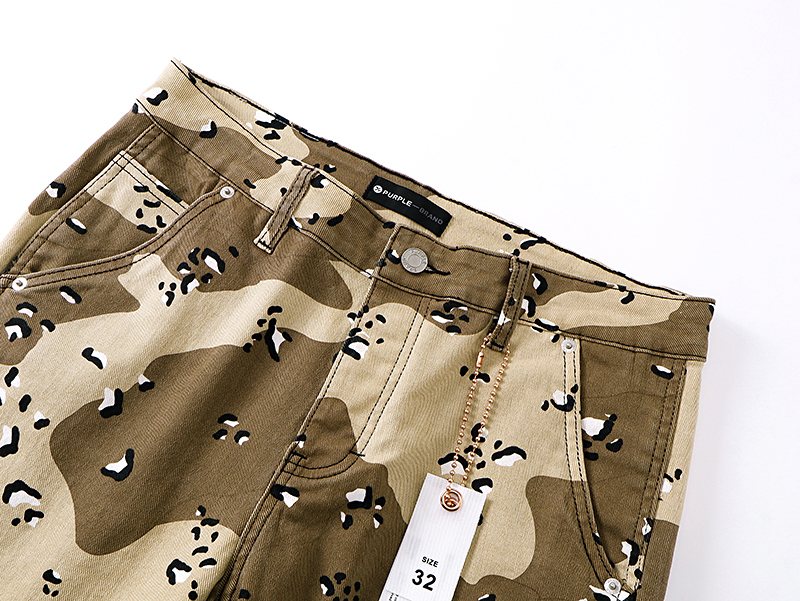 Purple Brand Tan Camo Five-Pocket Pants ¡ª detail