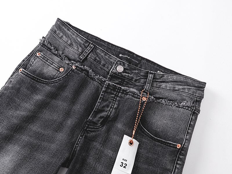 Purple Brand Washed Black Flare Jeans ¡ª detail