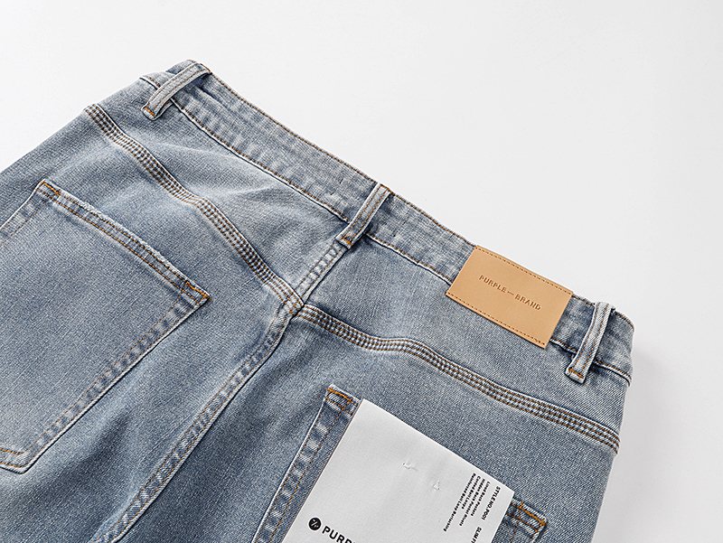 Purple Brand Light Blue Embellished Washed Jeans ¡ª detail