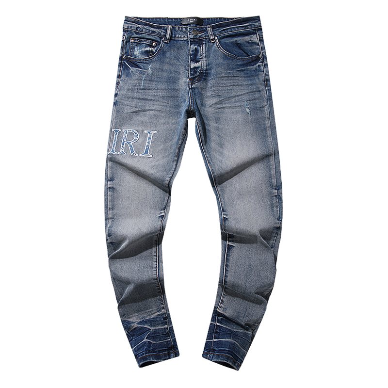 AMIRI Blue Washed Embroidered Jeans ¡ª hero