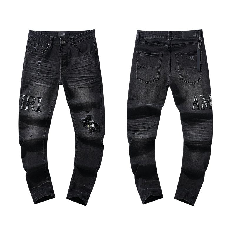 AMIRI Rhinestone Washed Denim Jeans ¡ª hero