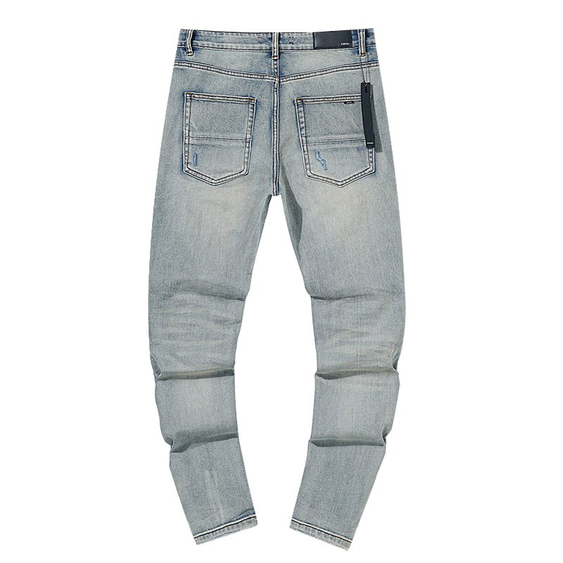 AMIRI Light Blue Distressed Ripped Knee Jeans ¡ª back