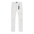 AMIRI White Distressed Ribbed Panel Jeans ¡ª hero