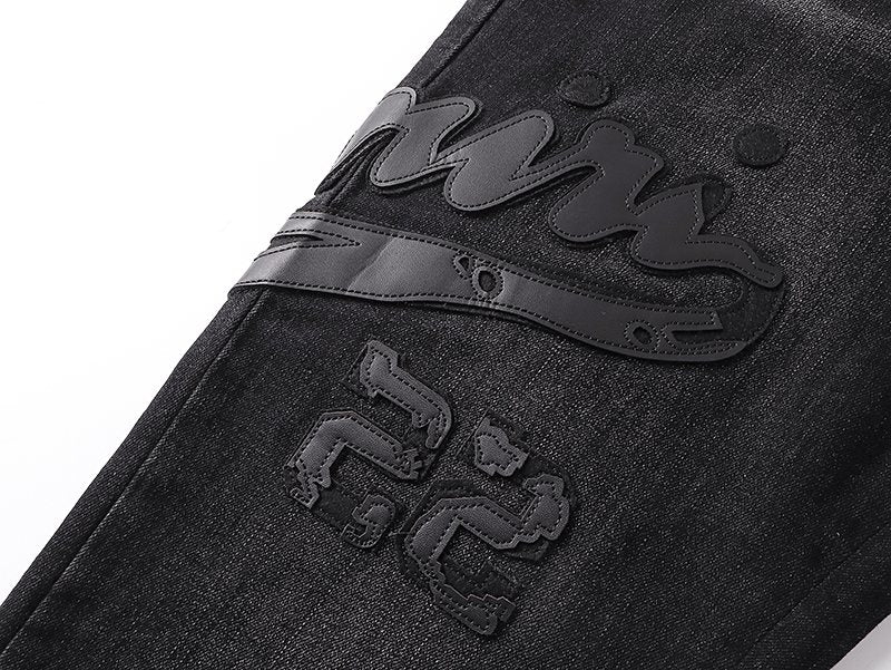 AMIRI Black Washed Graphic Jeans ¡ª detail