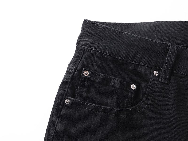 AMIRI Rhinestone-Style Side Graphic Black Jeans ¡ª detail