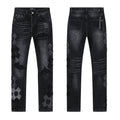 AMIRI Black Floral Distressed Jeans ¡ª hero