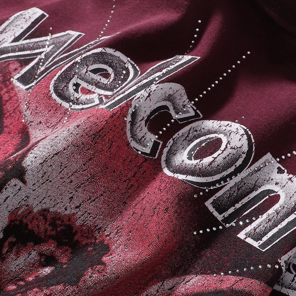 RARE PEACE Dark Warrior Angel Graphic Short-Sleeve T-Shirt ¡ª detail