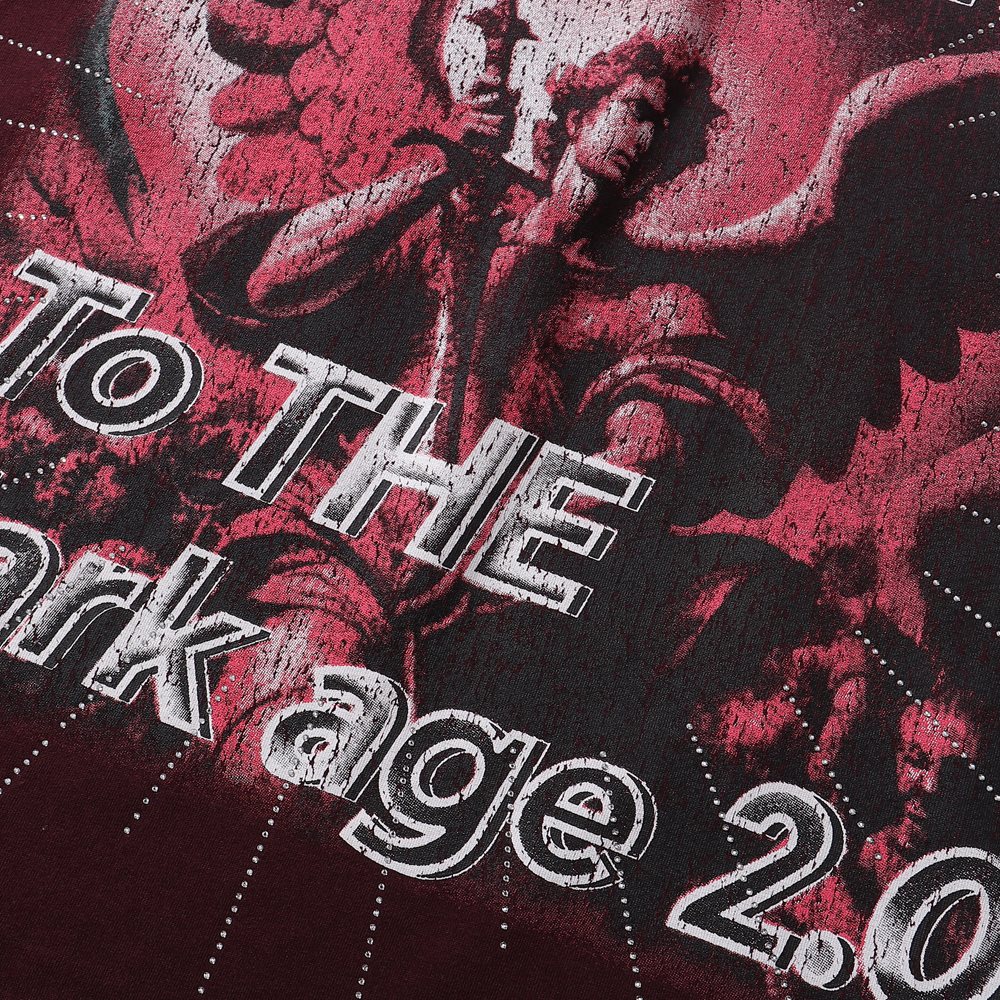 RARE PEACE Dark Warrior Angel Graphic Short-Sleeve T-Shirt ¡ª detail