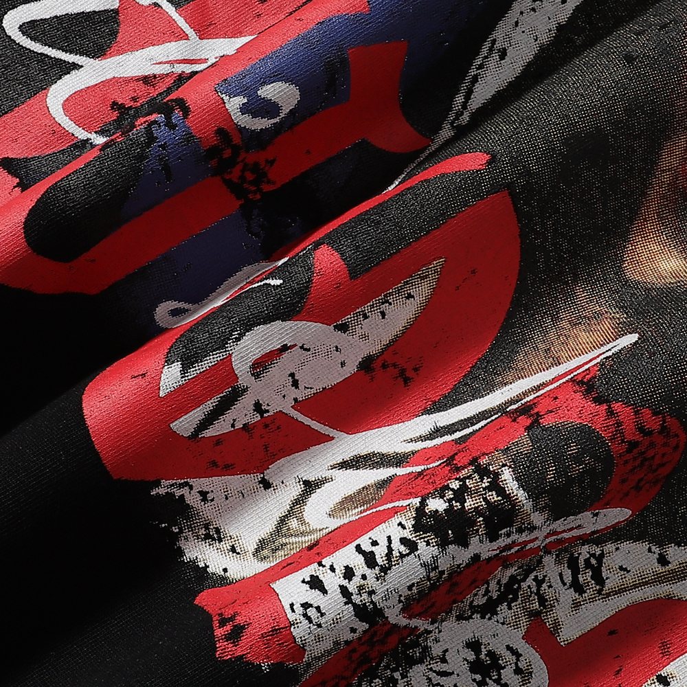 RARE PEACE Mad World Graphic Short-Sleeve T-Shirt ¡ª detail