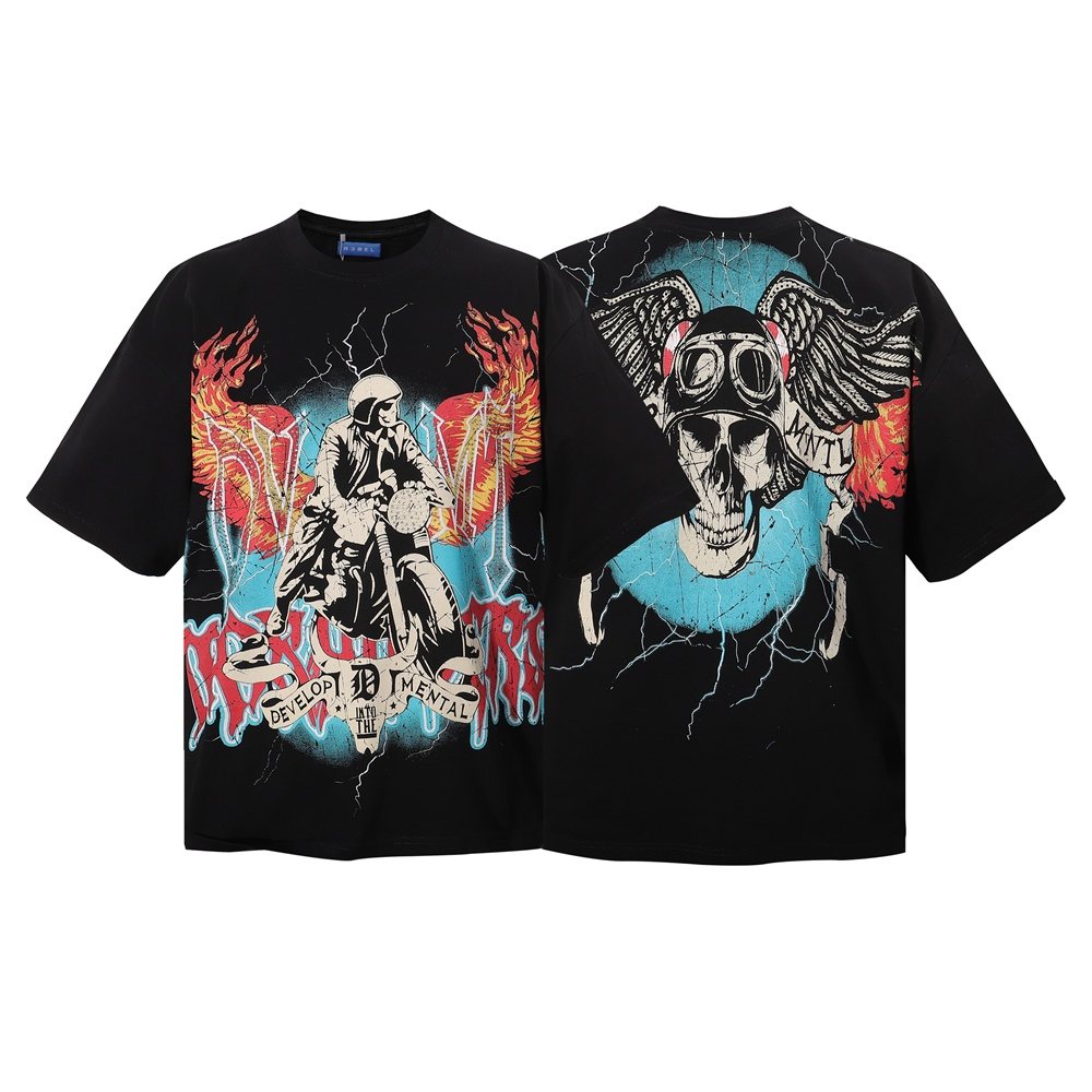 R3BEL Rider Motorcycle Skull Graphic T-Shirt ¡ª hero