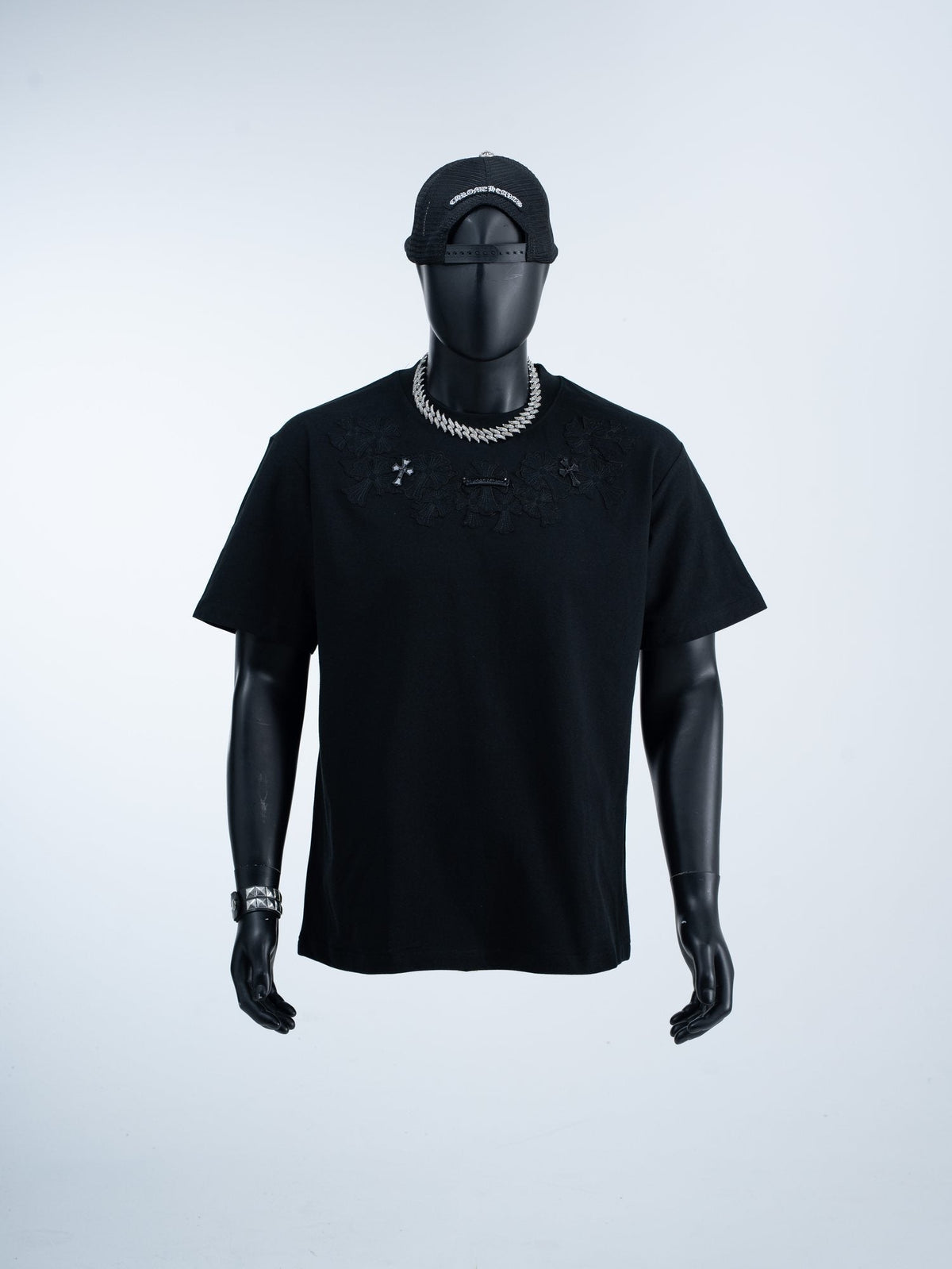 Chrome Hearts Tonal Cross Floral Graphic T-Shirt ¡ª hero