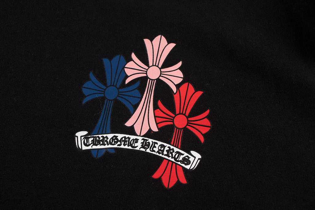Chrome Hearts Multicolor Floral Cross Graphic Hoodie ¡ª detail