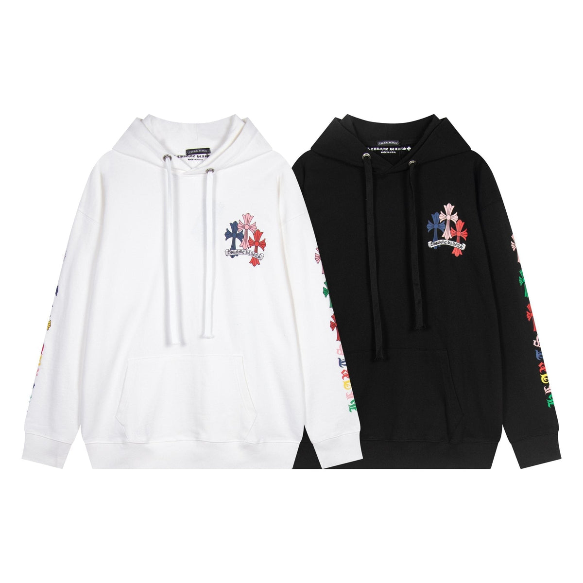 Chrome Hearts Multicolor Floral Cross Graphic Hoodie ¡ª comparison