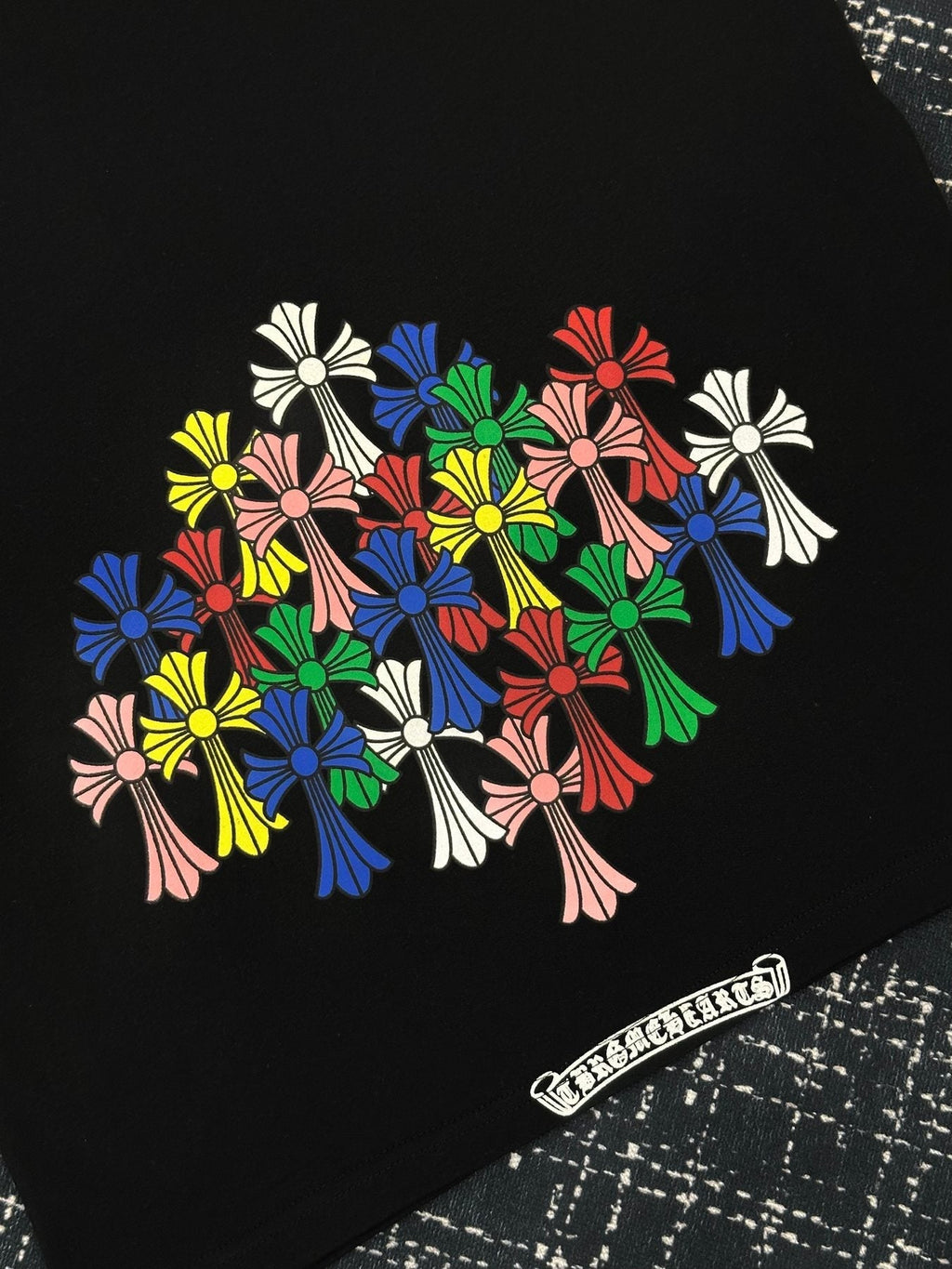 Chrome Hearts Rainbow Horseshoe Cross Graphic T-Shirt ¡ª detail