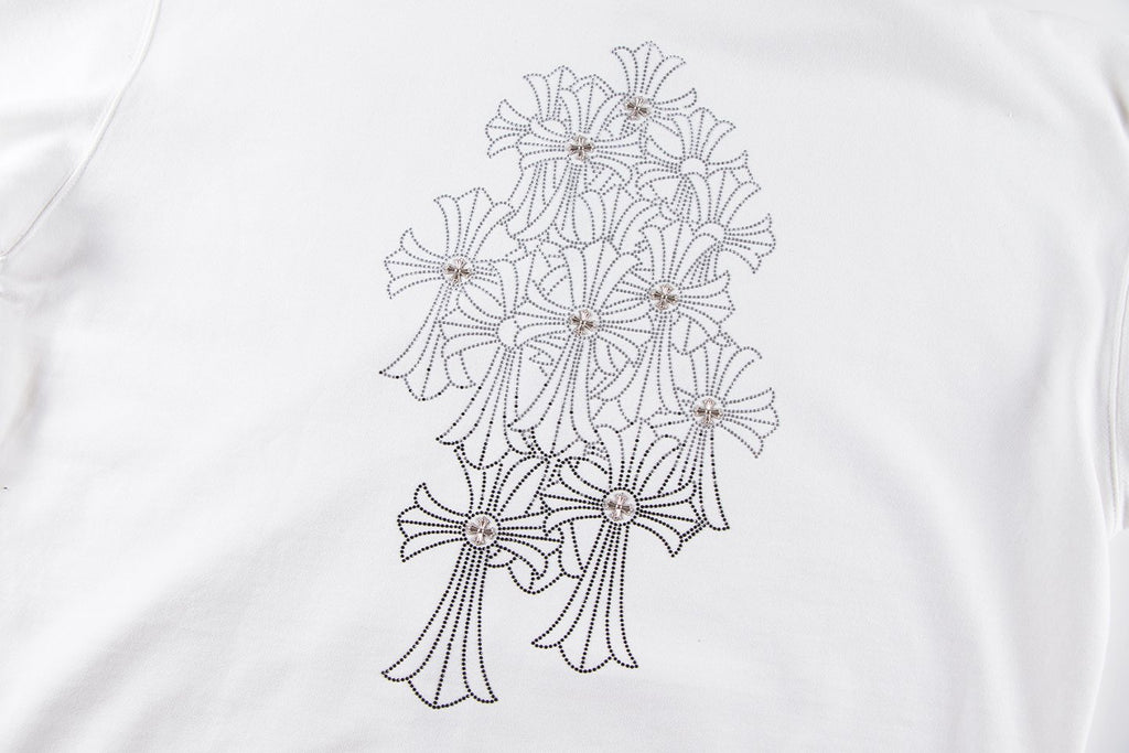 Chrome Hearts Floral Cross Graphic Full-Zip Hoodie ¡ª detail