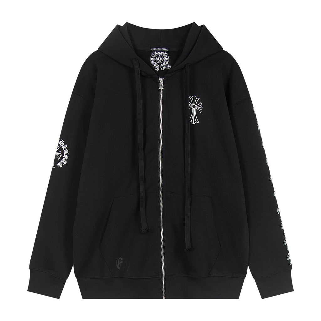 Chrome Hearts Horseshoe Cross Sanskrit Zip Hoodie ¡ª hero