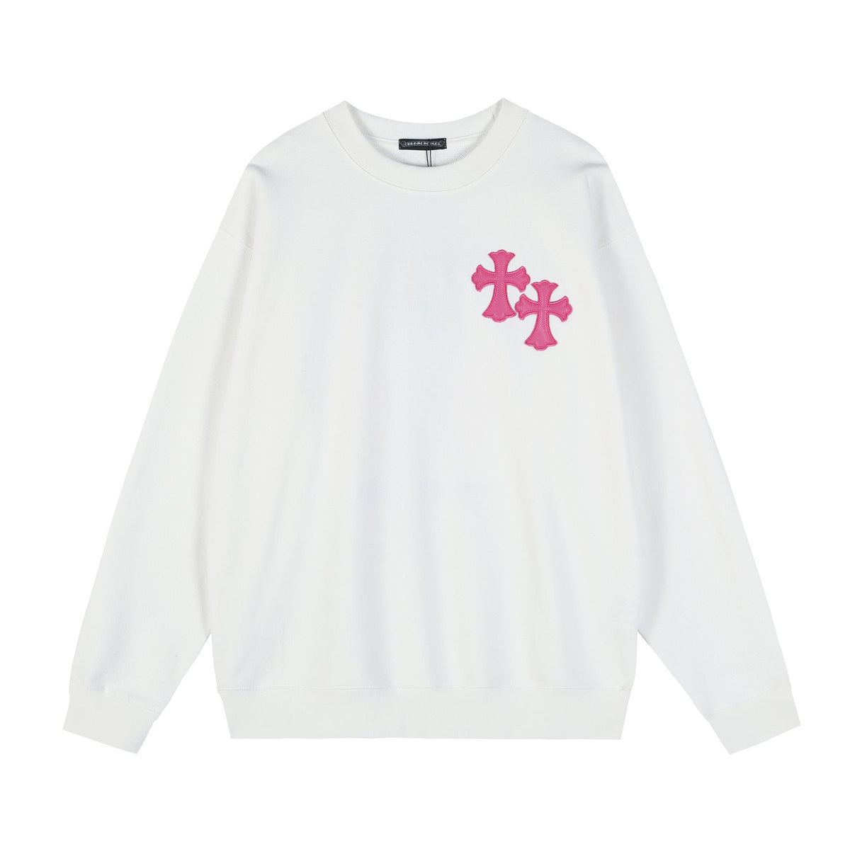 Chrome Hearts Contrast Leather Label Graphic Sweatshirt ¡ª front