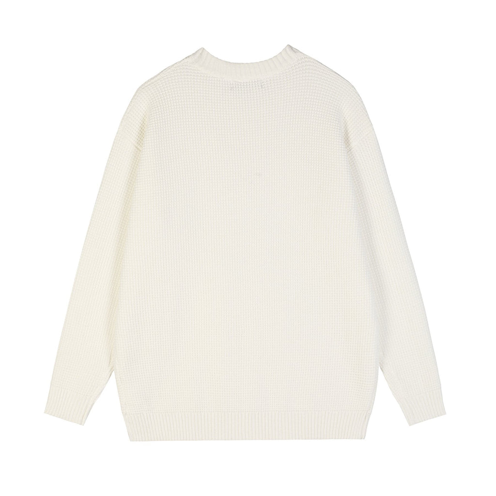 Chrome Hearts Slogan Patch Waffle Knit Crewneck Sweater ¡ª back