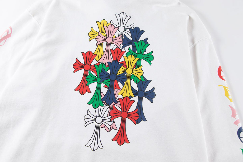 Chrome Hearts Multicolor Cross Graphic Hoodie ¡ª detail