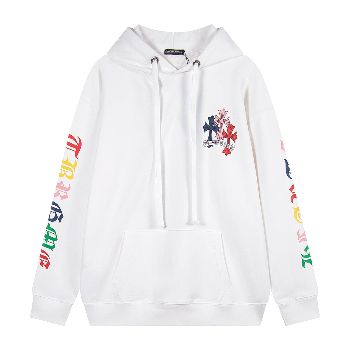 Chrome Hearts Multicolor Cross Graphic Hoodie ¡ª front